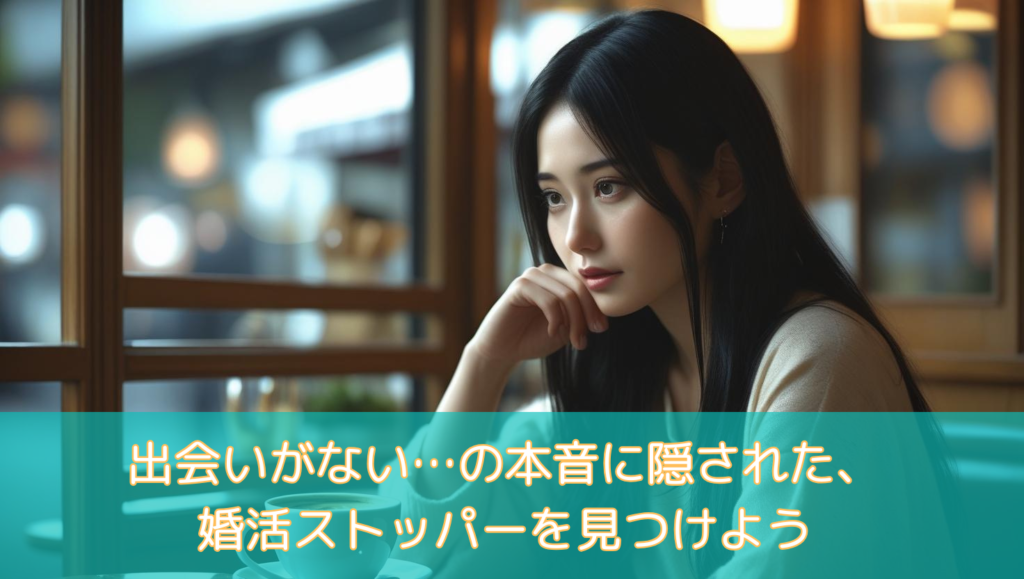 出会いがない…本音に隠された婚活ストッパーを見つけよう