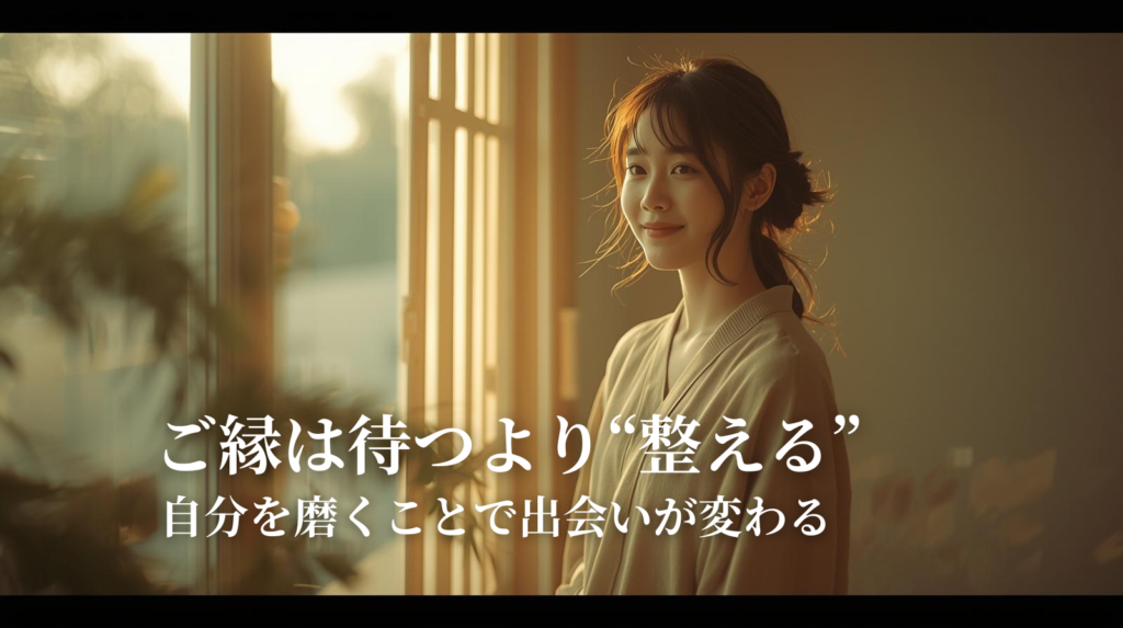 ご縁は待つより“整える” ― 自分を磨くことで出会いが変わる