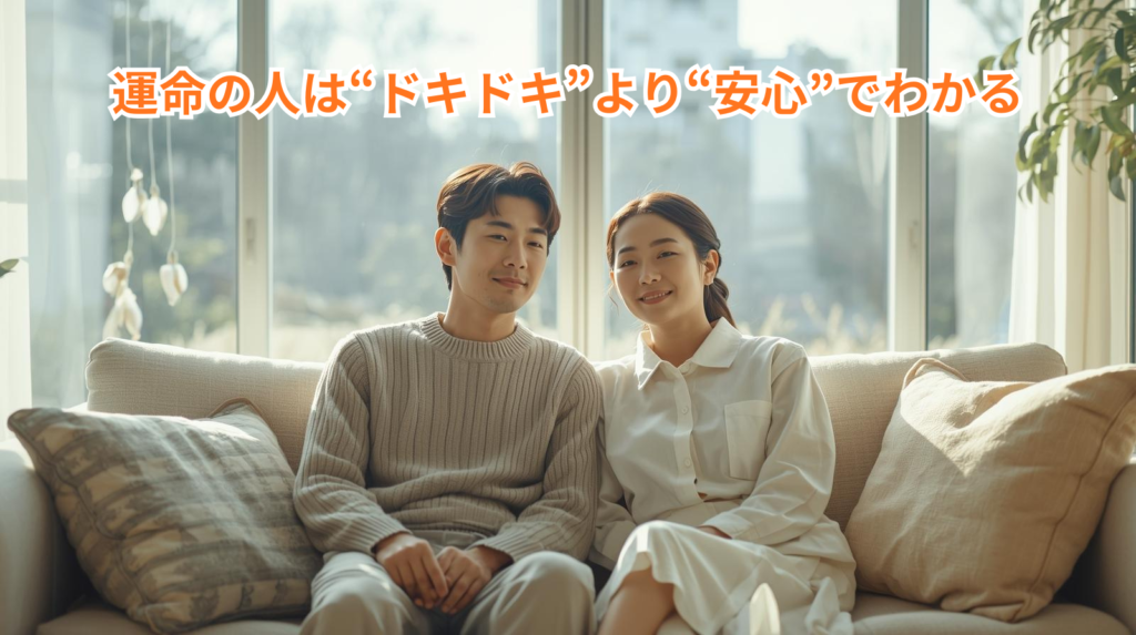 運命の人は“ドキドキ”より“安心”でわかる